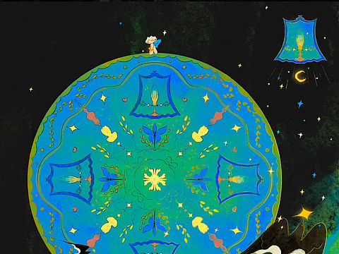 日月流转 |新中式治愈插画（个人主页-ZNjU5ODMzMzI=） - 创作习作 - 站酷设计师插画的珍珠原创素材 - 站酷ZCOOL