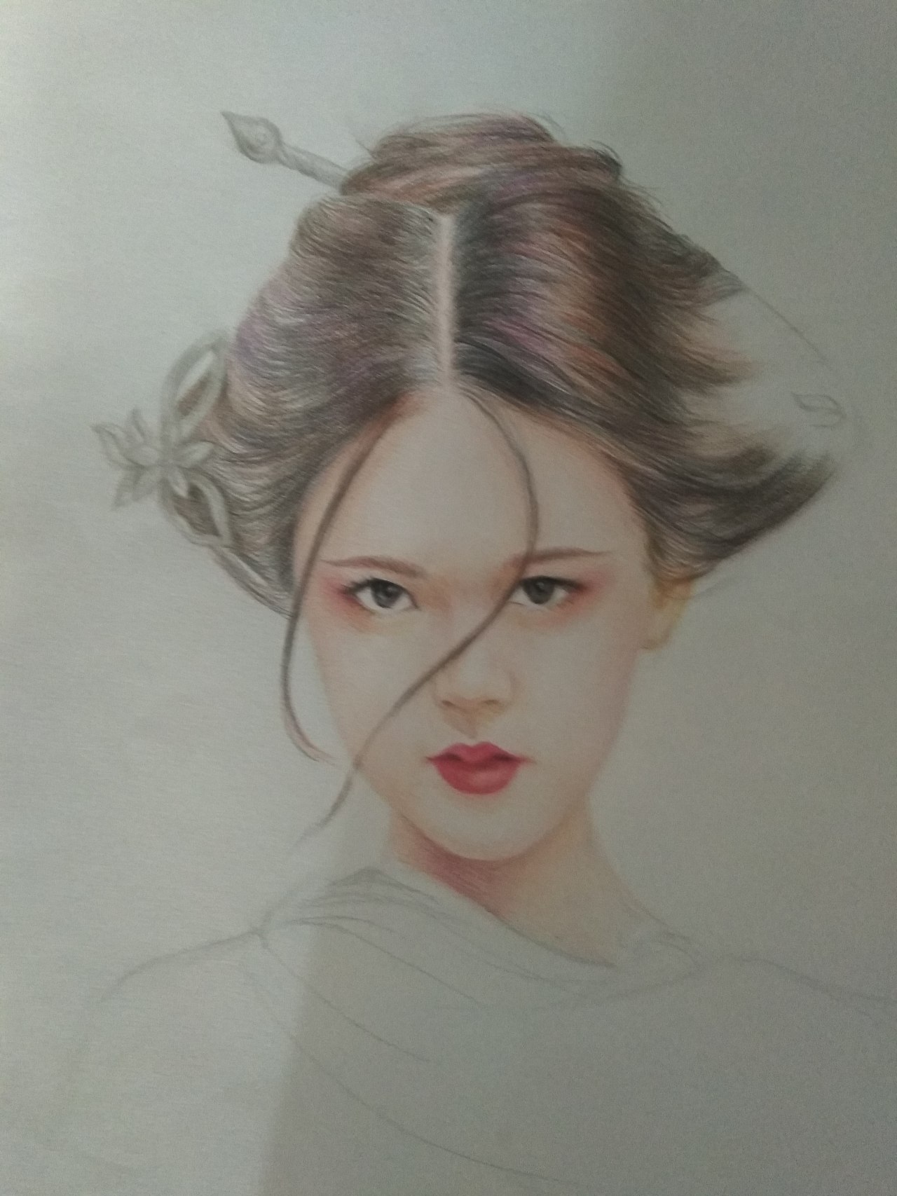 传闻中的陈芊芊 彩铅画