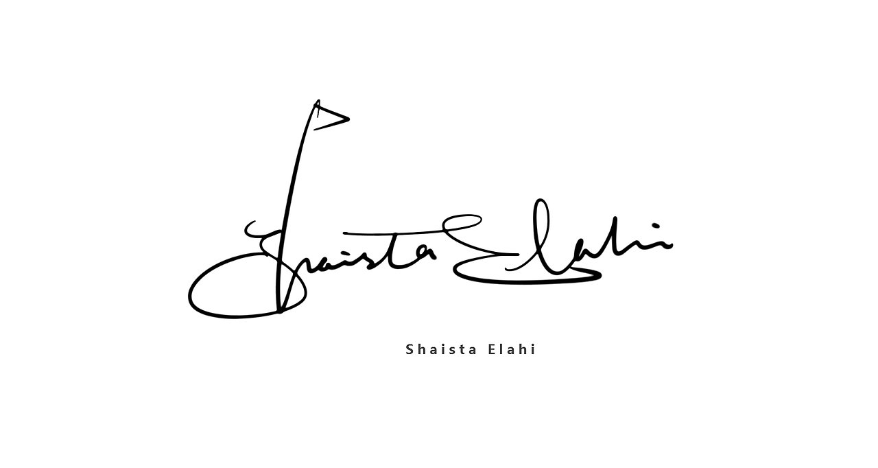 英文签名设计案例丨Shaista Elahi近百种签名设计方案