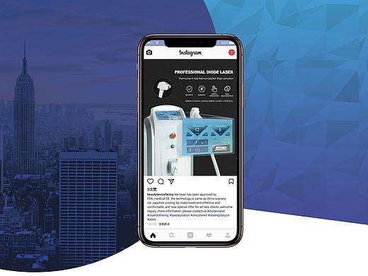 美容仪器系列 英文海报设计   FB & INS配图