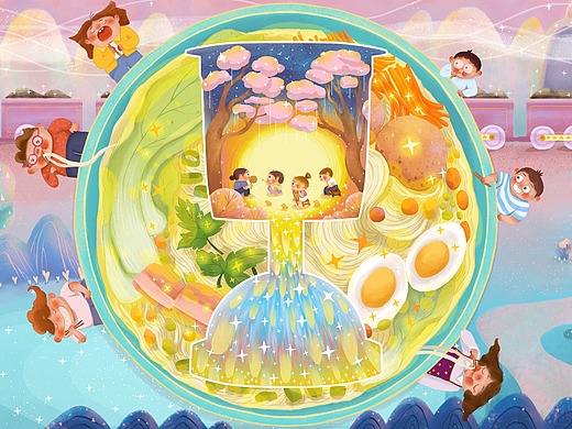 绮梦成真插画-商业插画114142年前三叶草插画-绘本80052年前xu小牛