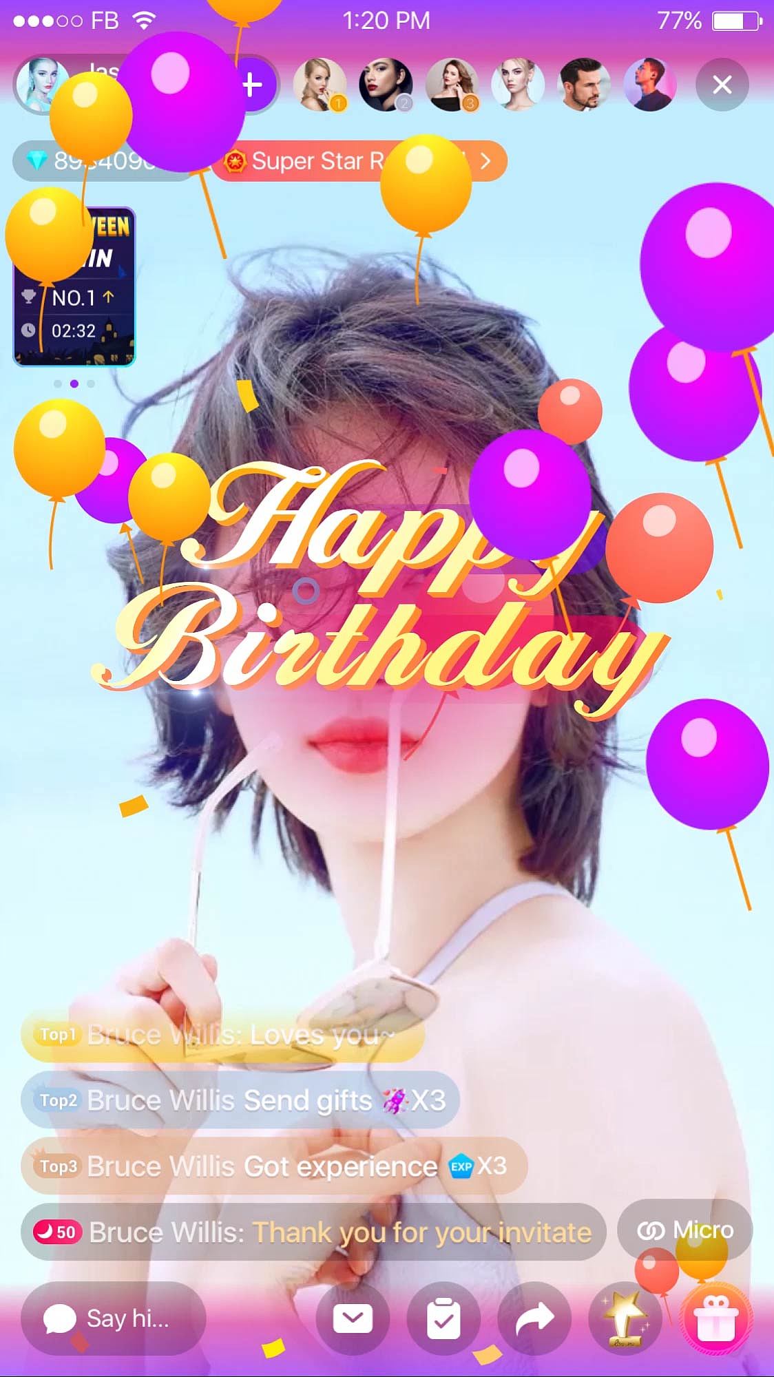 主播端生日直播间