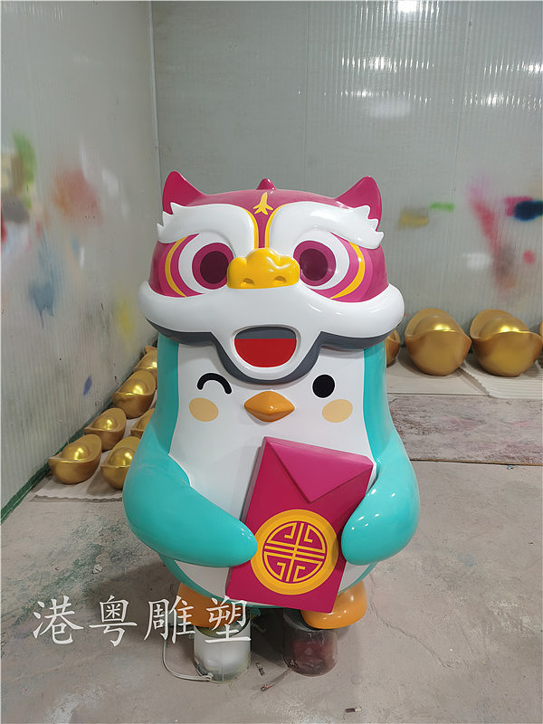 欢度春节万圣节玻璃钢喜庆企鹅卡通雕塑商场广场摆件（图ZMjI1NzgzNDY0） - 雕塑 - 站酷设计师港粤雕塑艺术厂家原创素材 - 站酷ZCOOL