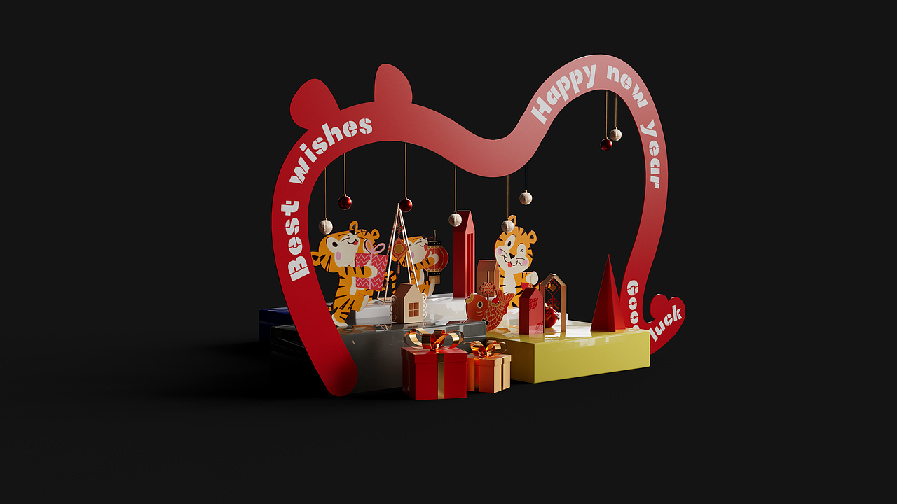 XTION案例|2021凯德·上江邑新春&圣诞美陈小品