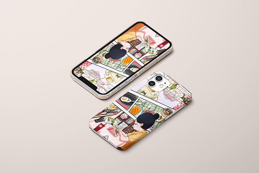 可可爱爱的插画手机壳｜壁纸原创（图ZMzI2NTMyMDgw） - 商业插画 - 站酷设计师汪酱的甜甜圈原创素材 - 站酷ZCOOL