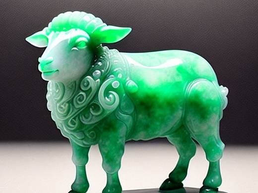 Ai作品翡翠羊