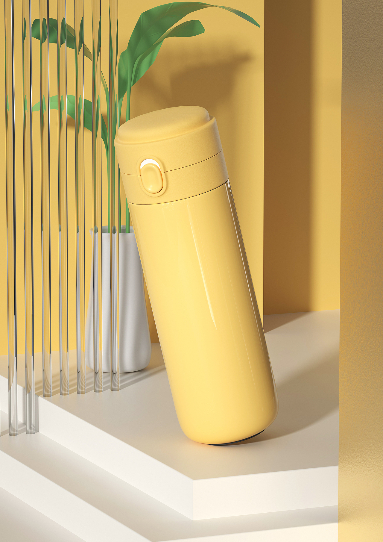 保温杯c4d建模-oc渲染器