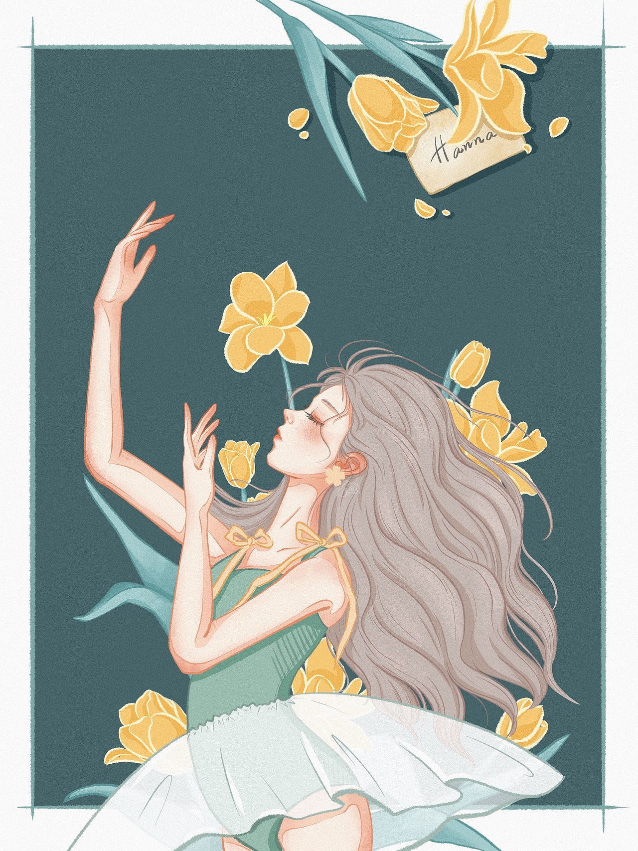 少女艺术家（图ZMjk2MDQzNDIw） - 商业插画 - 站酷设计师涵_hanna原创素材 - 站酷ZCOOL