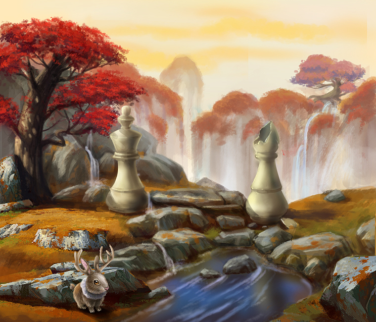 爱丽丝梦游仙境 Q版游戏场景（图ZMTQ2MTg5Mzg0） - 游戏原画 - 站酷设计师Sindy若叶原创素材 - 站酷ZCOOL