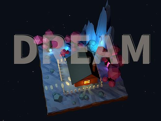 lowpoly 夜间小场景