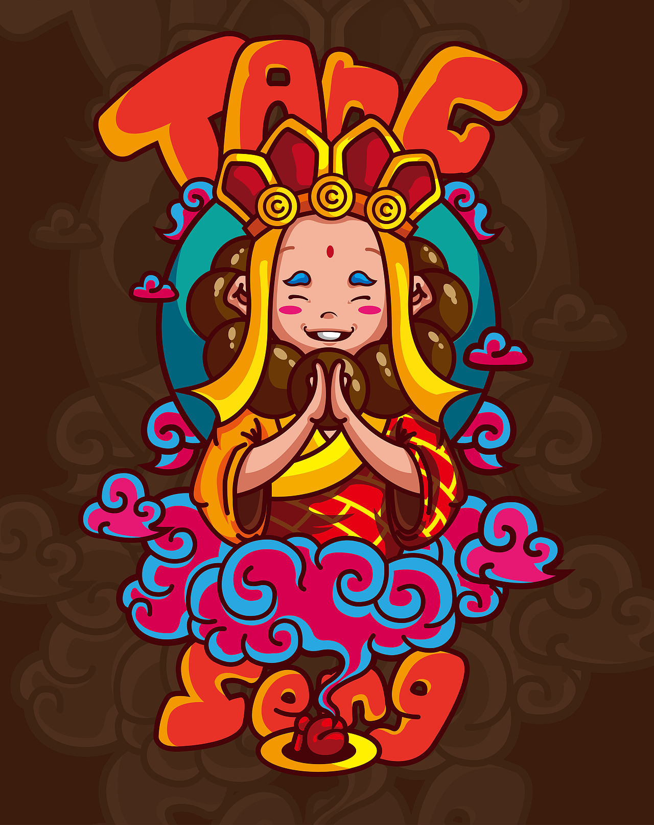 西游记（图ZNDU4NjA2Njg=） - 新锐潮流插画 - 站酷设计师大黄豆原创素材 - 站酷ZCOOL