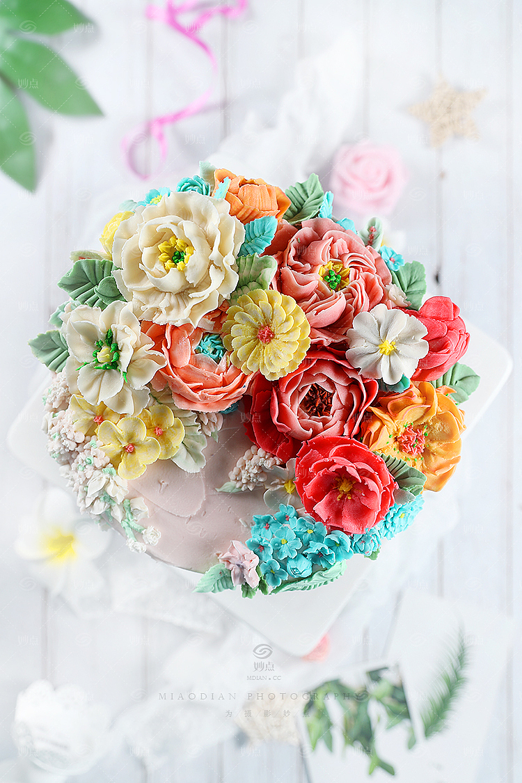 裱花蛋糕  韩式裱花  静物摄影  美食摄影