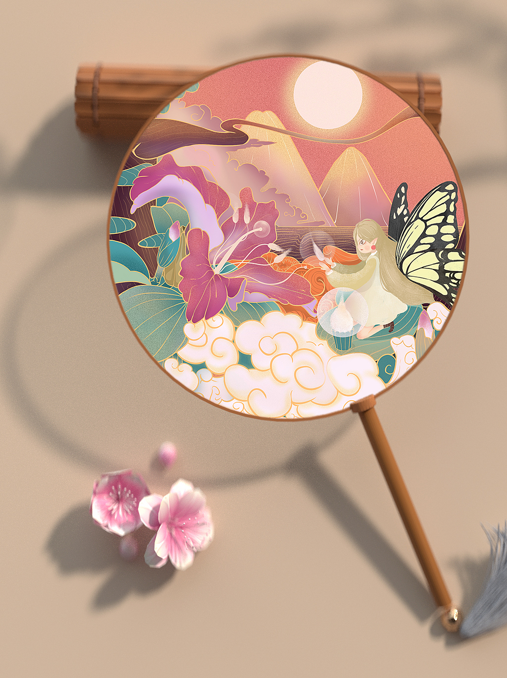 柳州"有紫荆”插画设计及文创