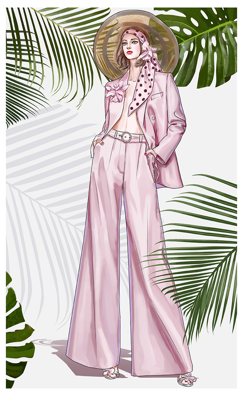 【恬静】时装插画 服装效果图