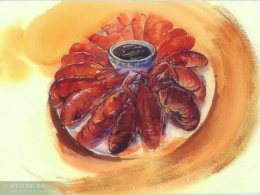 水彩武汉小吃系列