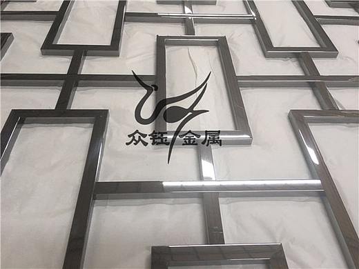 广西不锈钢拉丝屏风 金属玄关花格隔断 不锈钢屏风加工