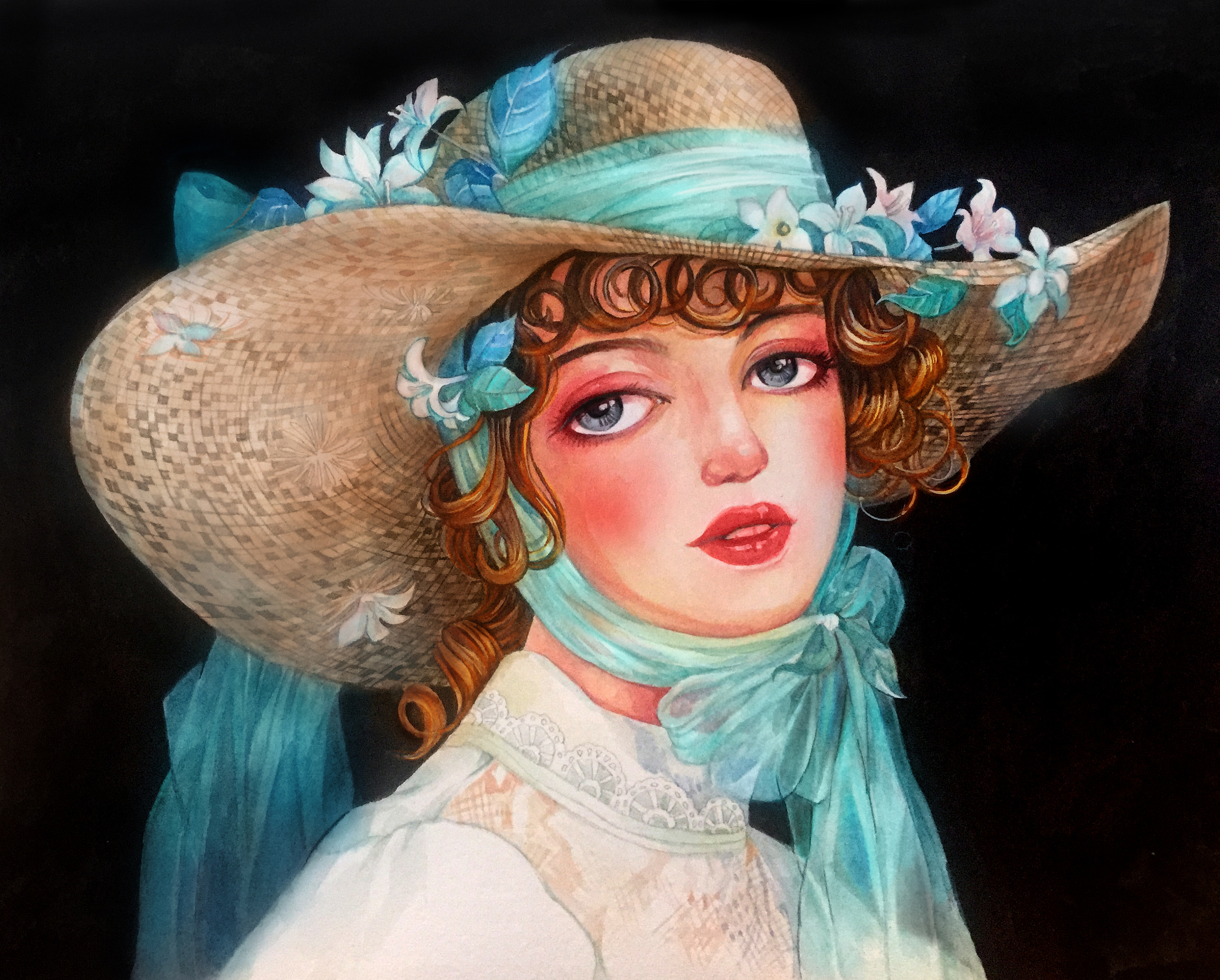 水彩人物 美女 水彩练习心得|纯艺术|绘画|2个圈 - 原创作品 - 站酷