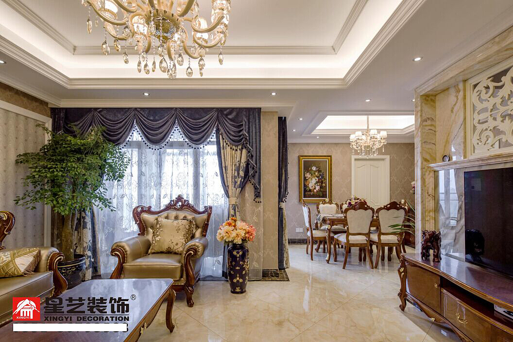 贵阳洋房装修,金阳200平欧式洋房装修实景!