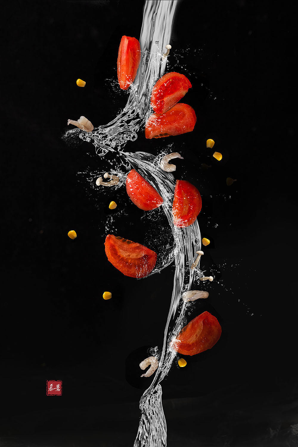 西安美食摄影 不用一滴油超级健康的番茄虾仁汤