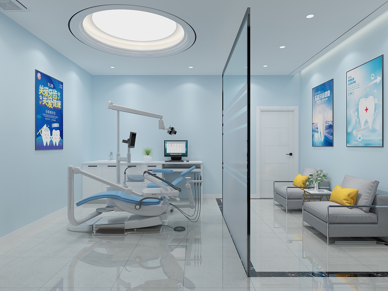成都口腔医院装修成都口腔牙科诊所装修设计吉拓设计