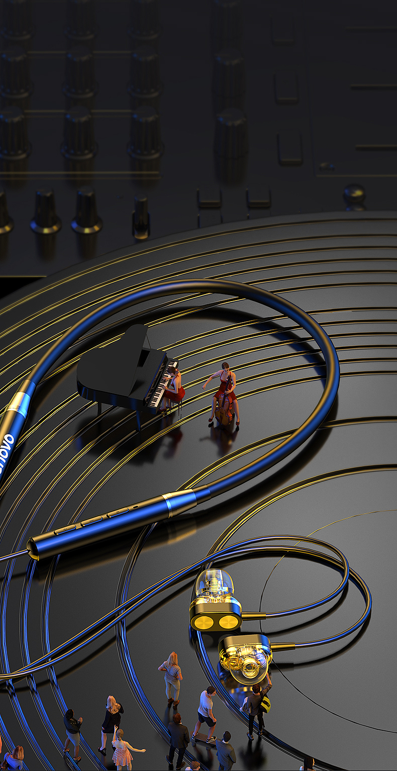 联想Lenovo耳机 产品视觉表现（图ZMjc1NTUxOTMy） - 产品 - 站酷设计师吴彦肥祖原创素材 - 站酷ZCOOL