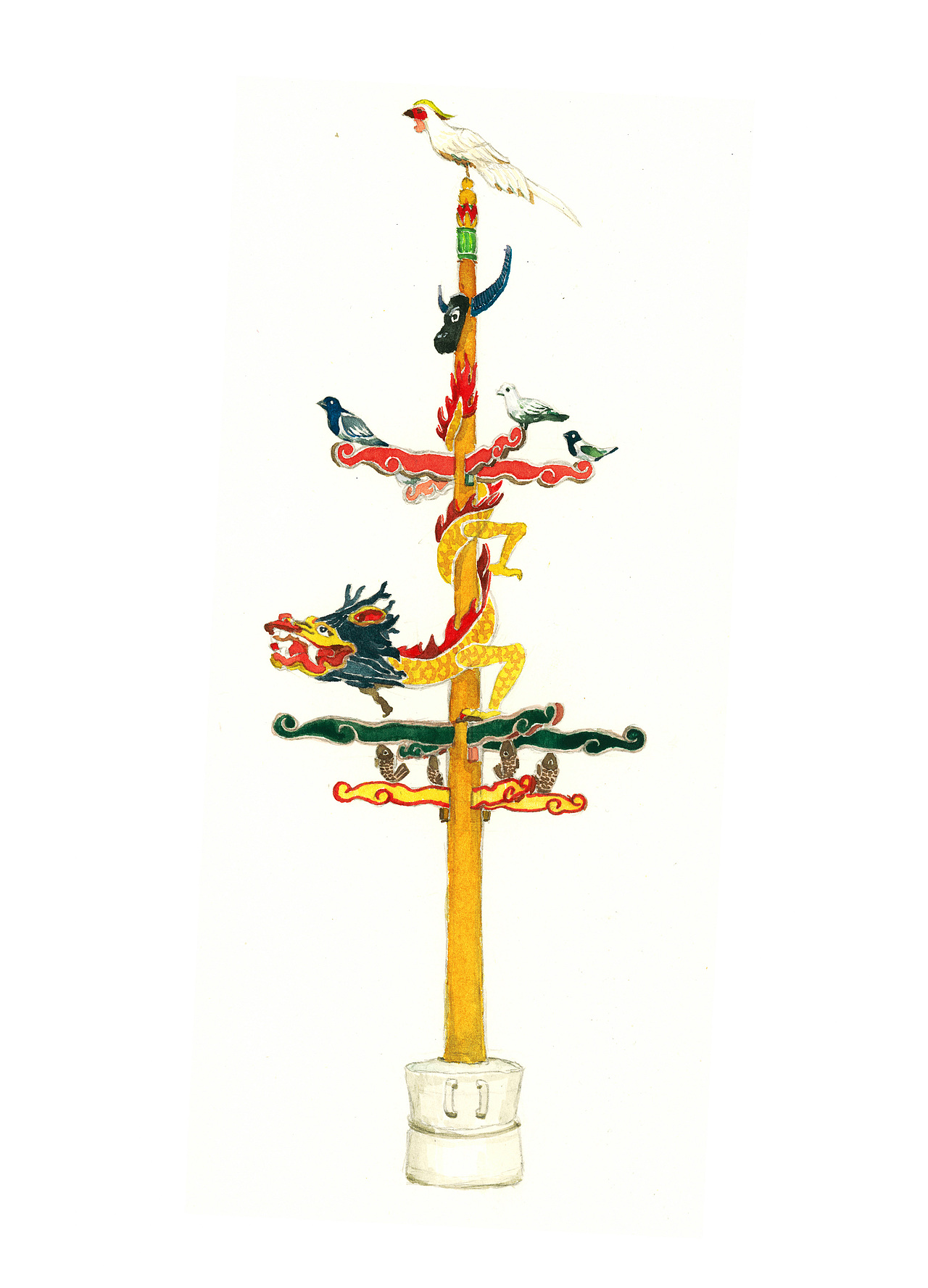 芦笙柱,苗族的纪念柱!