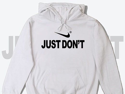 耐克nike恶搞印花设计