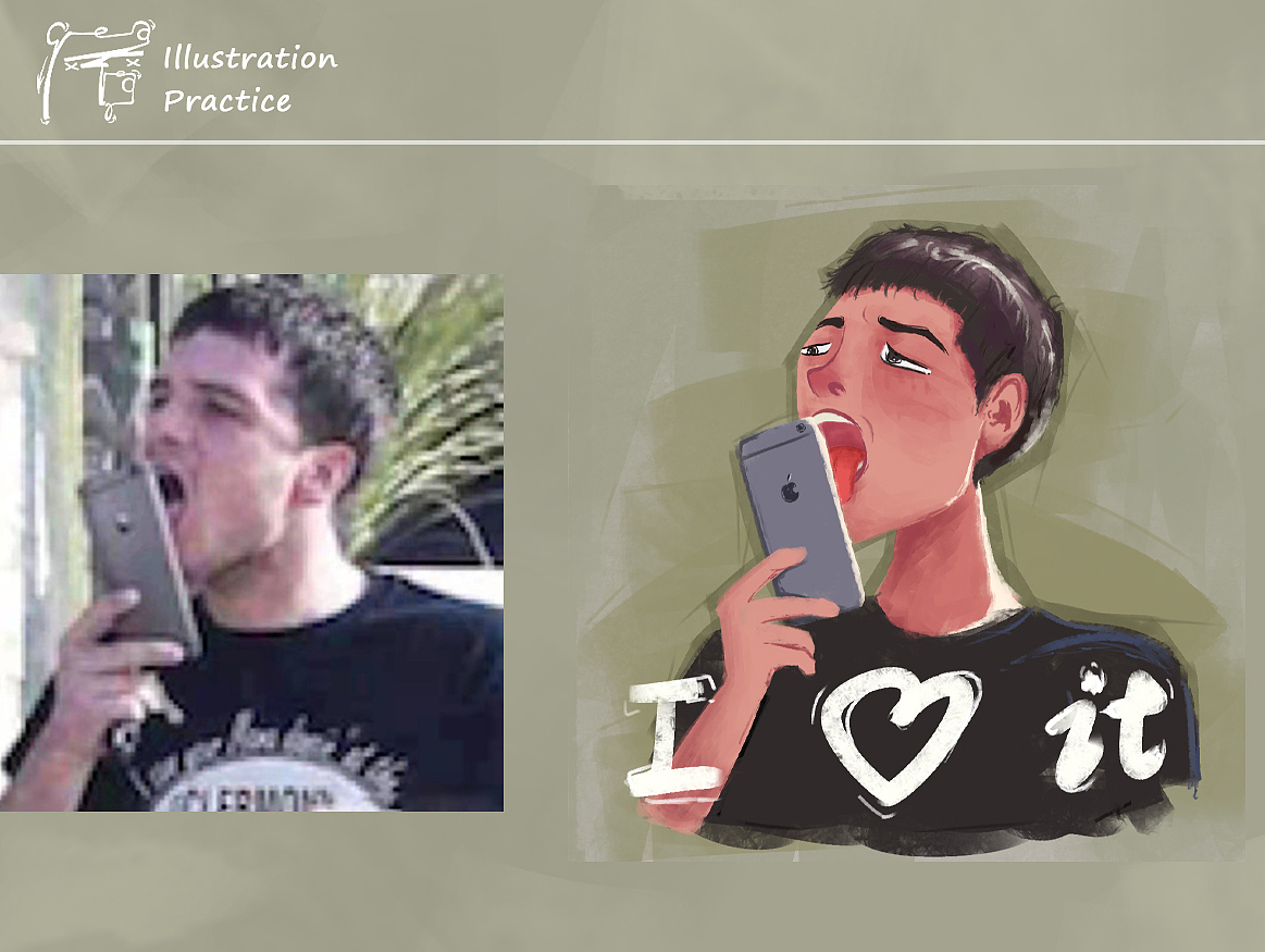 一组不正经的照片转插画（图ZMjc3OTY1NjYw） - 创作习作 - 站酷设计师SeaTearXLX原创素材 - 站酷ZCOOL