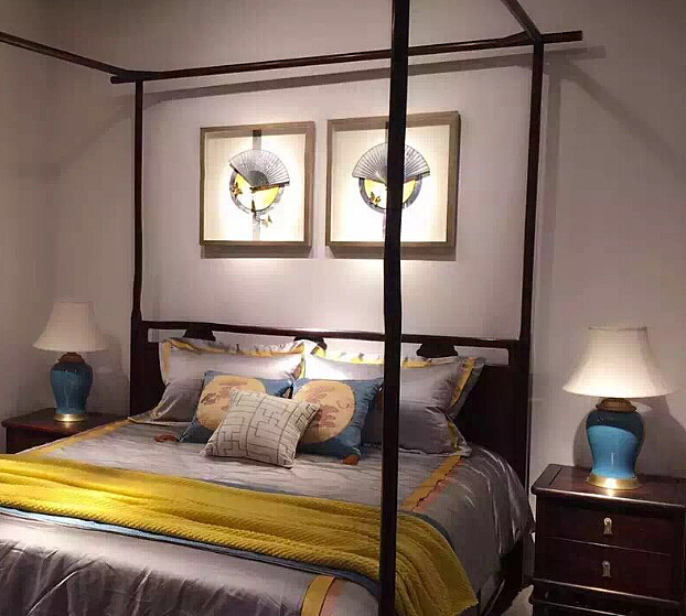 床头背景装饰画沙发搭配集恒新中式#欧式#古典#现代#