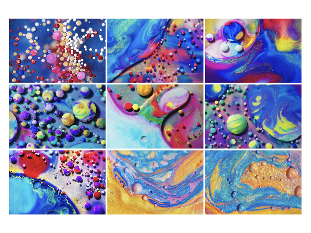 装饰画课程作业流体画