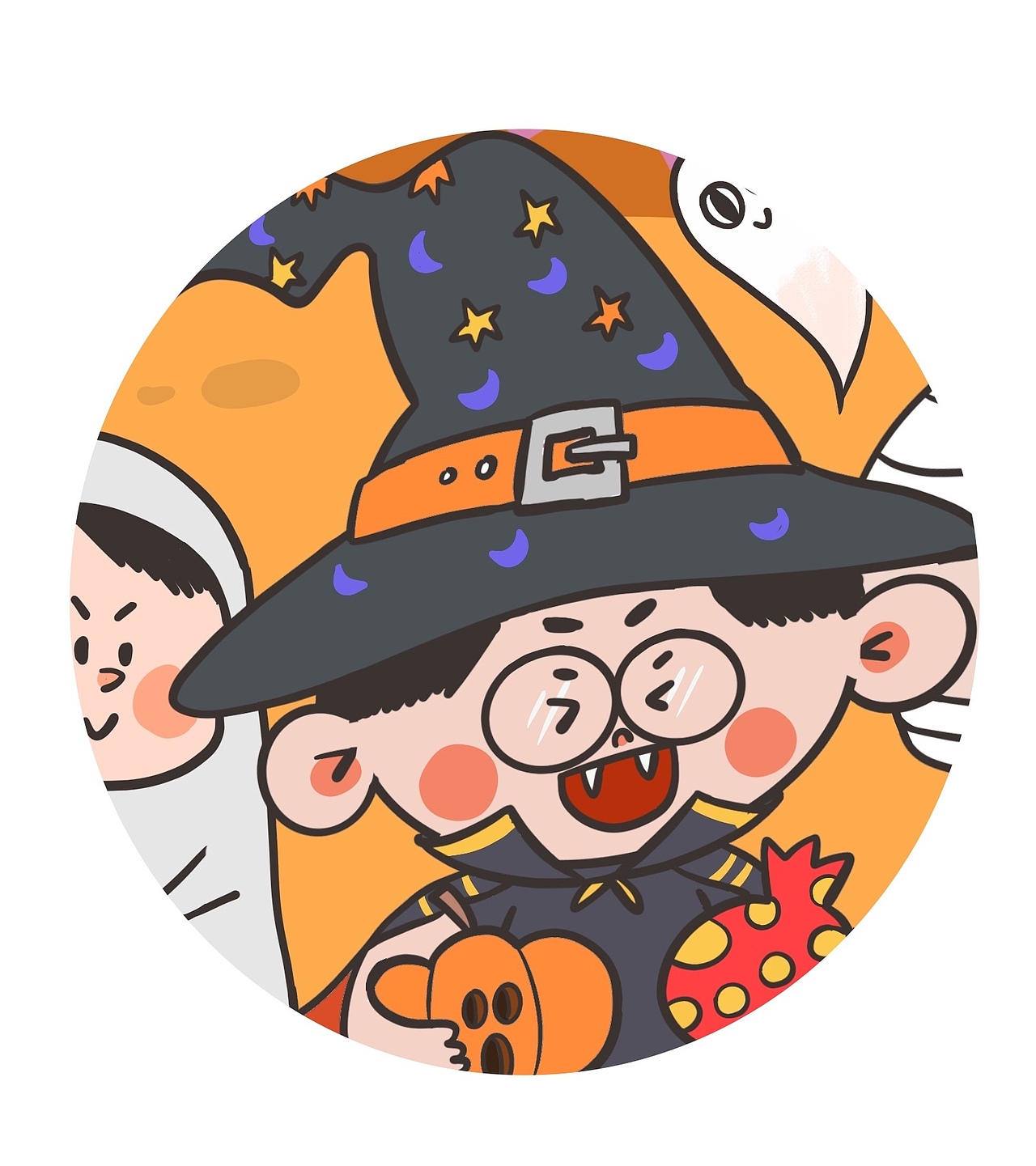 遲到的萬圣節(jié)??（圖ZMjMxODA5MTA4） - 商業(yè)插畫 - 站酷設(shè)計師蝦醬就是我啦原創(chuàng)素材 - 站酷ZCOOL