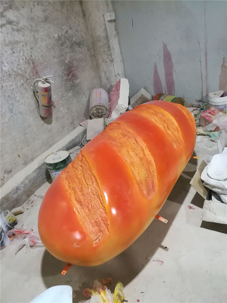 玻璃钢发光仿真面包雕塑烘焙店形象摆件  食物模型定制
