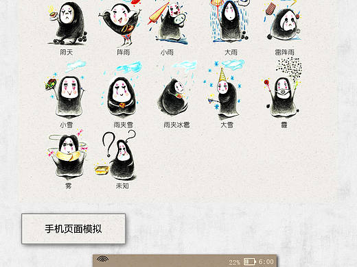 无脸男の天气与美食