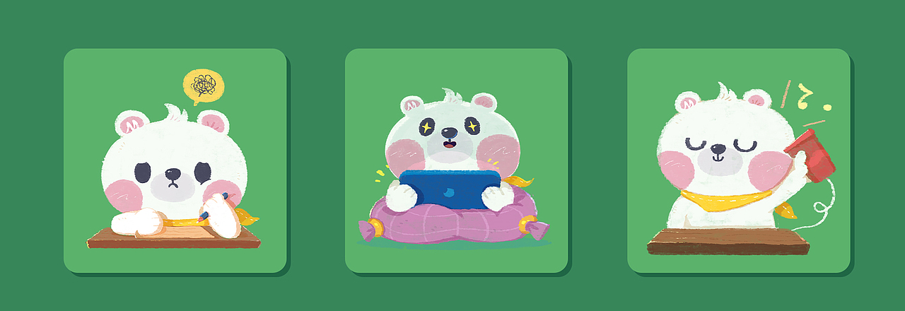 Midea Family 熊小美一家Q版形象设计 —— 欢乐熊仔（图ZMTkwNjAxNDA4） - IP形象 - 站酷设计师肥猫王子原创素材 - 站酷ZCOOL