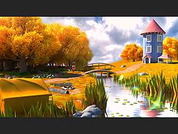 卡通場景寫實化