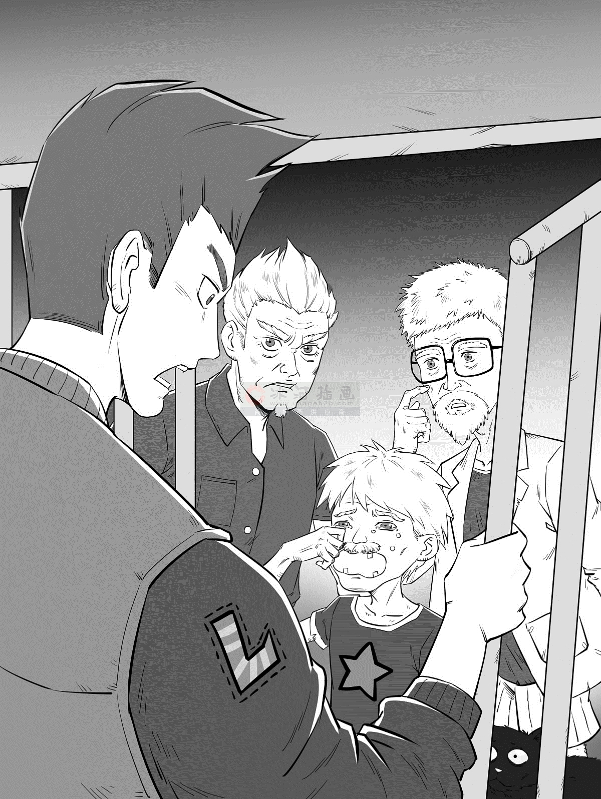 青少科幻魔幻小说内文黑白插图日漫风格（图ZMTY4MjYxMjQ4） - 儿童插画 - 站酷设计师汉图文化公司原创素材 - 站酷ZCOOL