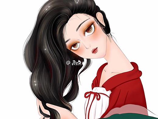 手绘古装人物插画
