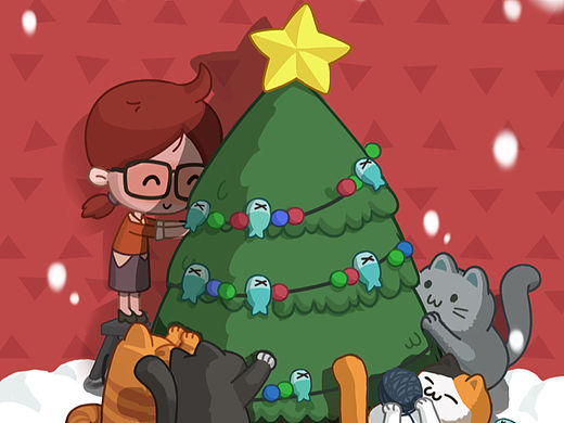 圣诞猫咪美宣图