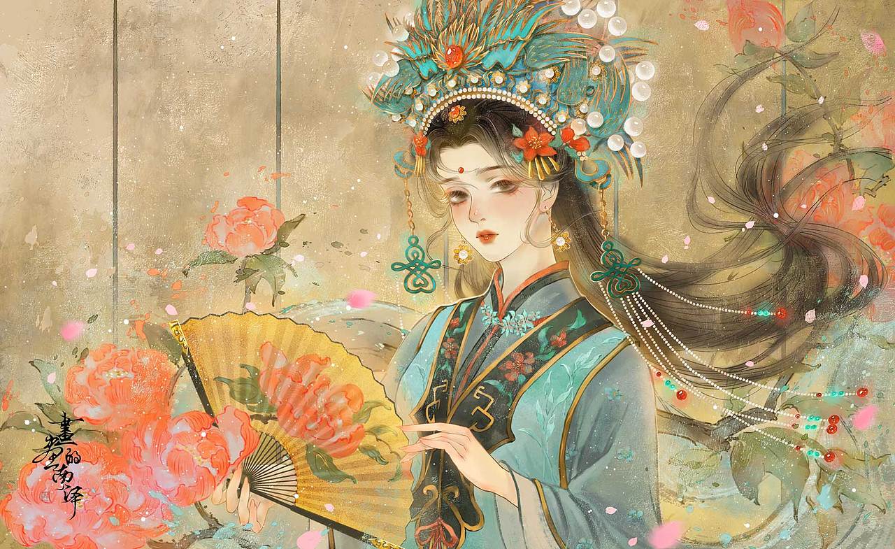 贵妃醉酒（图ZMzEyNzc2NTI4） - 商业插画 - 站酷设计师画画的南泽原创素材 - 站酷ZCOOL