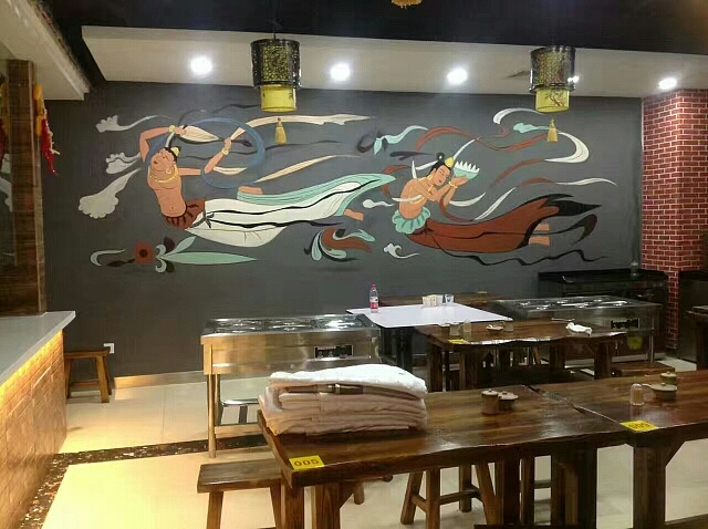 阿杜手绘墙墙体彩绘墙绘涂鸦阿杜速写