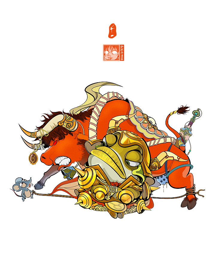 星座 金牛座(十二星系列)——野孩子绘画