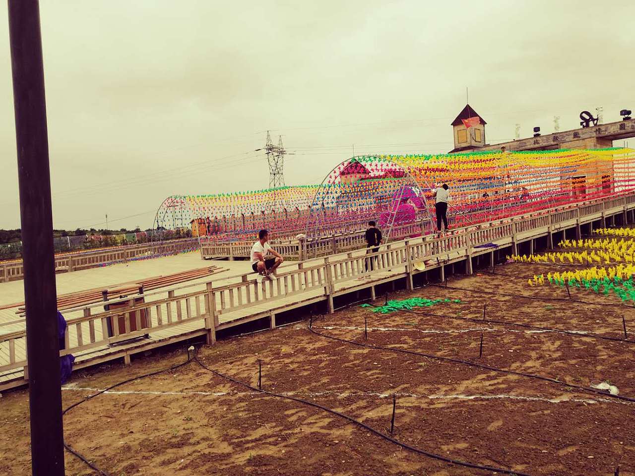 河南专业的七彩风车节,风车长廊,荷兰风车设备
