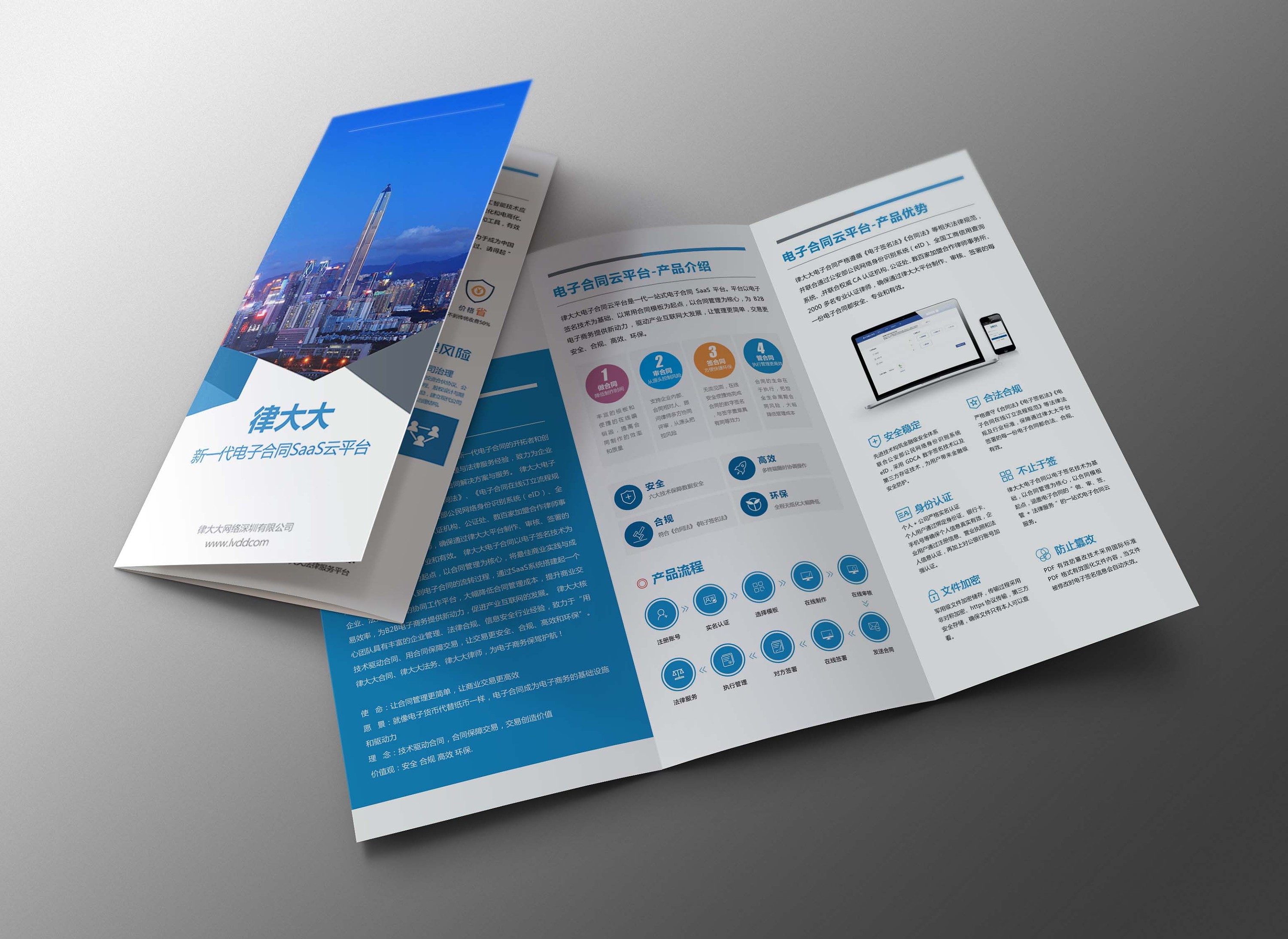 电子合同 宣传 三折页