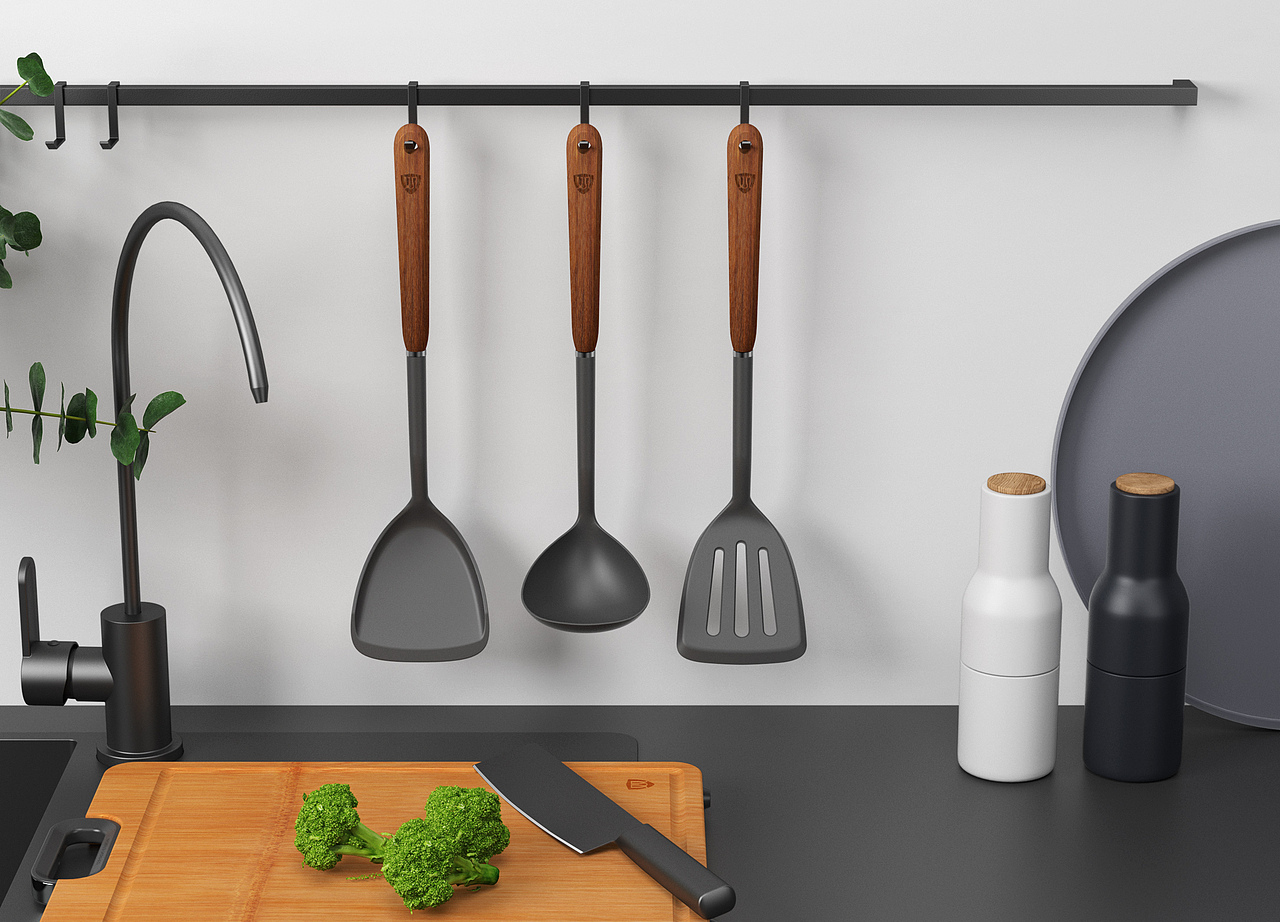 中式硅胶勺铲 Chinese spoon shovel suit（已投产）（图ZMjM3MDczNTgw） - 生活用品 - 站酷设计师BIGBIGBIGZHANG原创素材 - 站酷ZCOOL