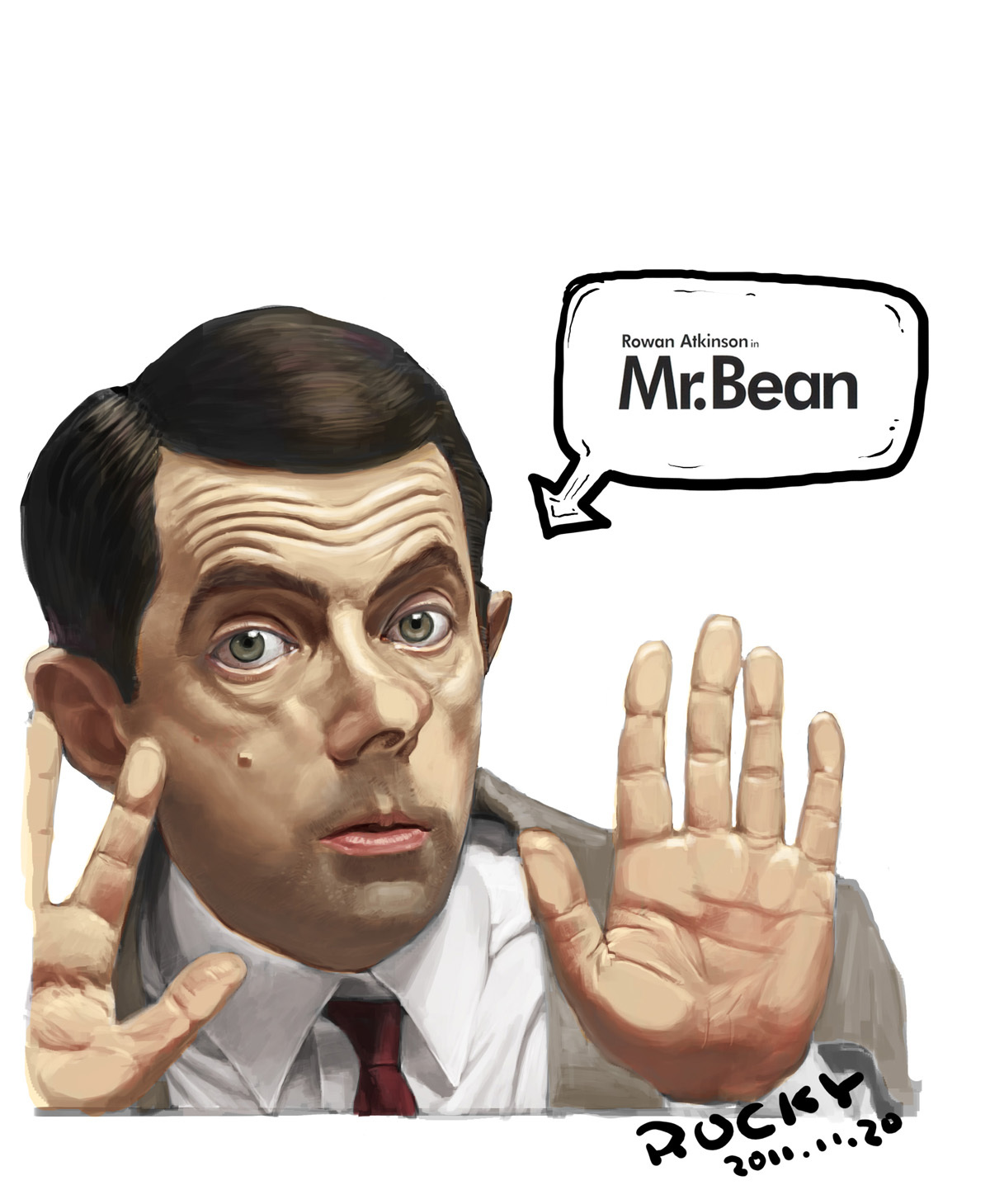 【憨豆先生（Mr. Bean）手绘新iPad壁纸】高清 "憨豆先生（Mr. Bean）手绘新iPad壁纸"第7张_太平洋电脑网壁纸库