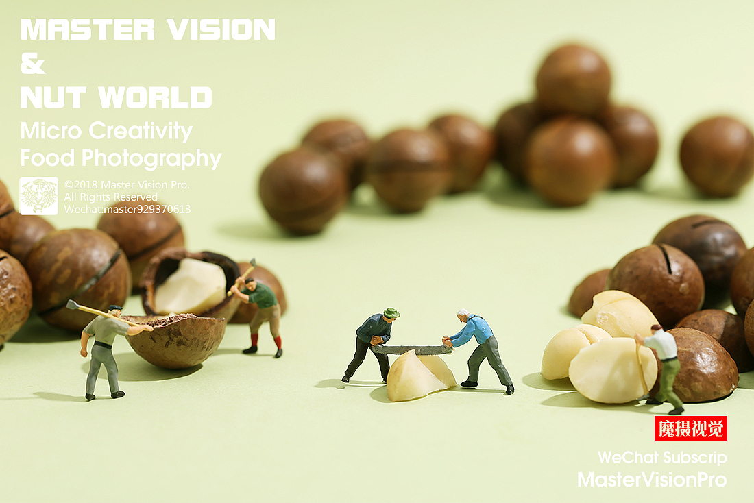 「坚果世界的微摄小人创意」小人国系列｜上海魔摄视觉（图ZMTE4ODAyMjQ0） - 产品摄影 - 站酷设计师MasterVision魔摄原创素材 - 站酷ZCOOL