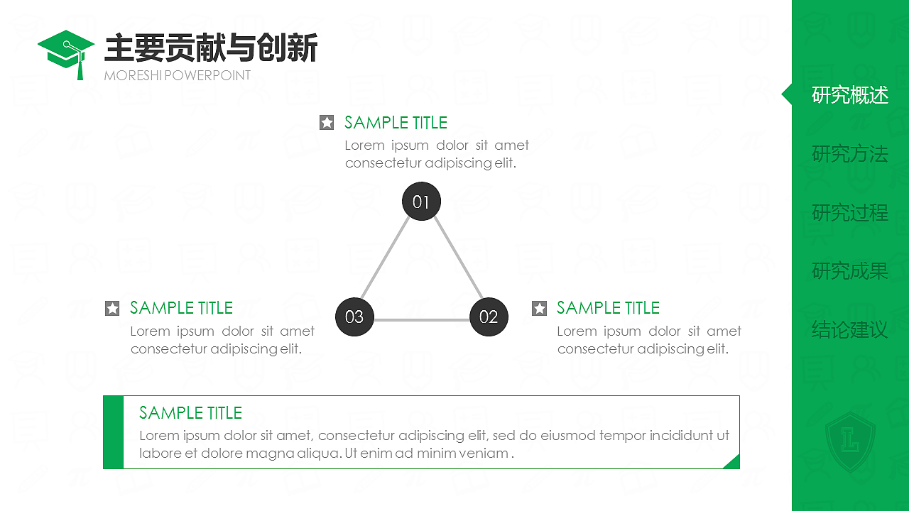 绿色毕业论文答辩PPT模板（图ZNDczMTg1OTI=） - PPT/Keynote - 站酷设计师李世豪原创素材 - 站酷ZCOOL