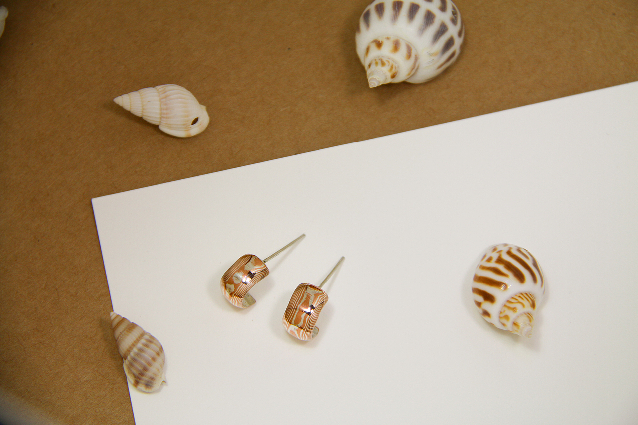 木纹金耳环（图ZMTIwMjcxMjQ4） - 首饰设计 - 站酷设计师小野莉害原创素材 - 站酷ZCOOL