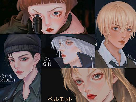 名柯酒厂系列（个人主页-ZNjQwMTM3MTI=） - 艺术插画 - 站酷设计师白穆安Baimuan原创素材 - 站酷ZCOOL