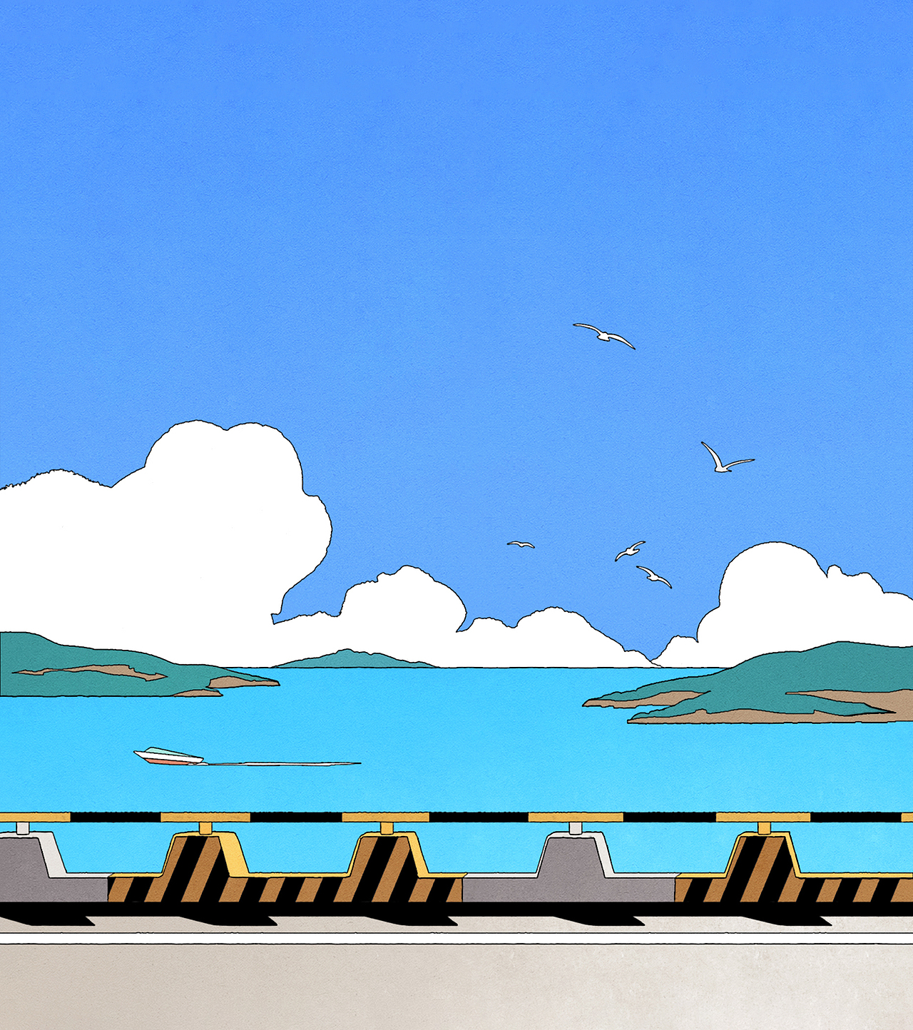 小游画_海和村庄（图ZMzQ0ODA1Njk2） - 创作习作 - 站酷设计师熊小小小雨原创素材 - 站酷ZCOOL